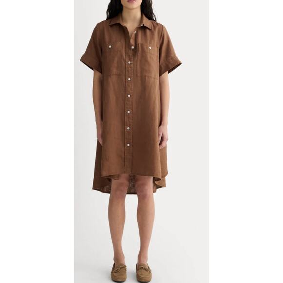 Everlane - THE DAYTRIPPER DRESS IN LINEN / S / CEDARWOOD - Picture 1 of 9